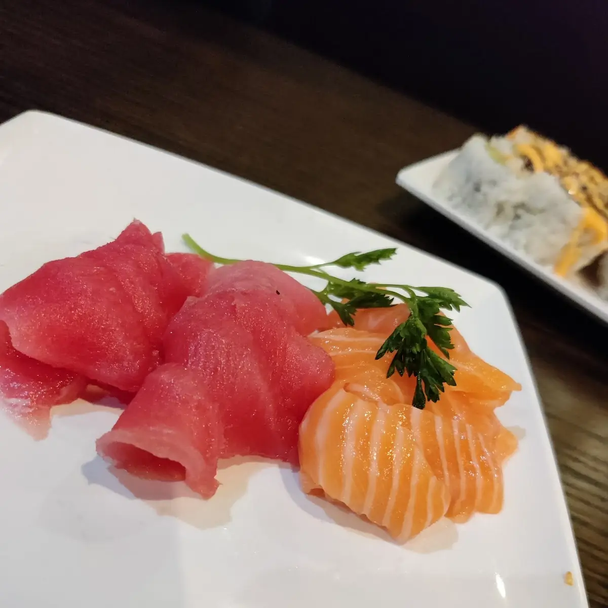 Red Tuna Sashimi and Salmon Sashimi
