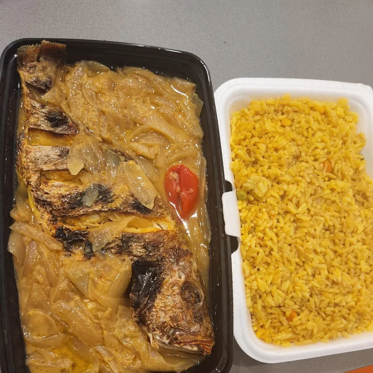 Red Snapper with Yellow Rice