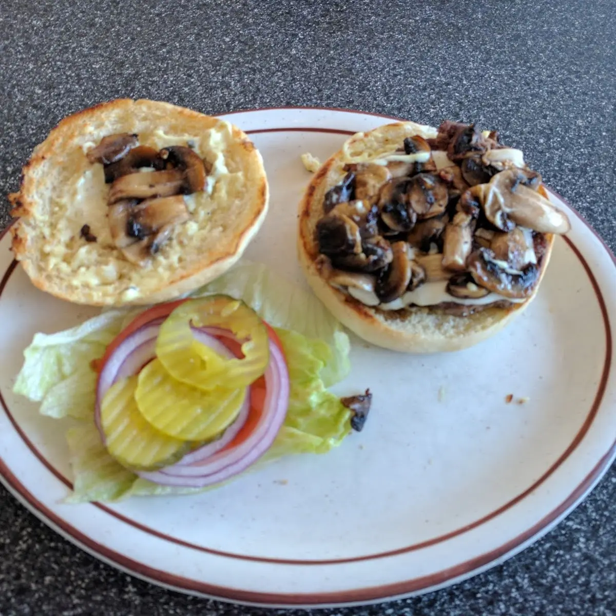 Mushroom Swiss Burger