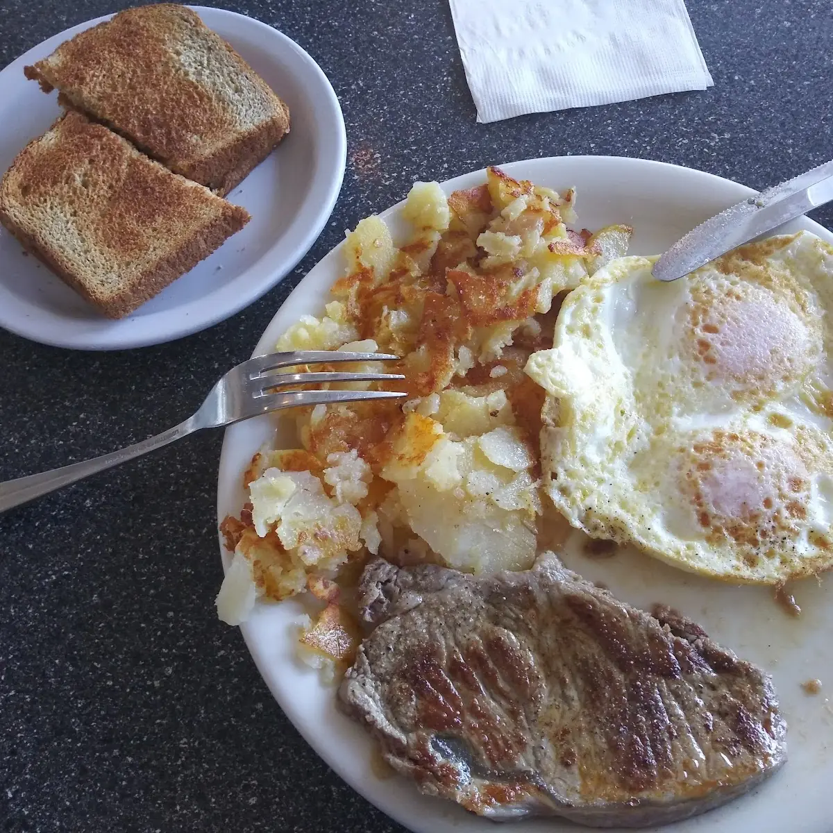 Steak and Eggs Before