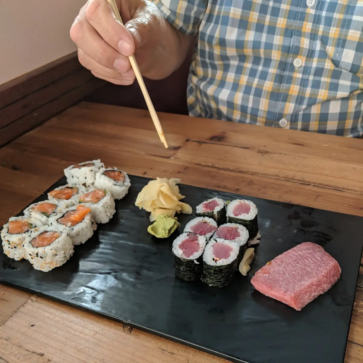 Sushi and Fatty Tuna Sashimi