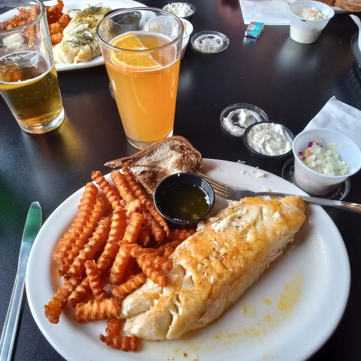 Baked Cod with Sweet Potato Fries