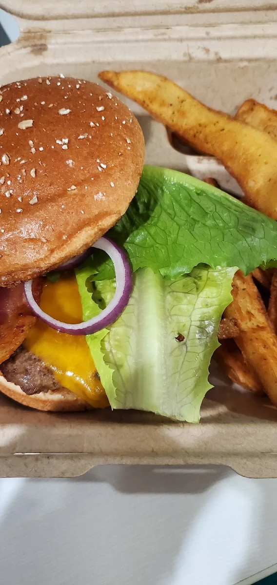 Bacon Cheeseburger and Fries