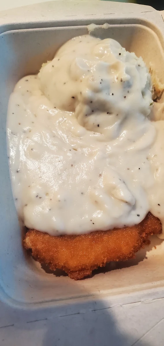 Pork Fried Steak with Mashed Potatoes and Gravy