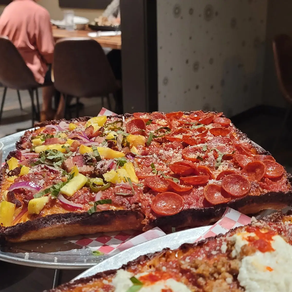 Hawaiian and Pepperoni Pizza