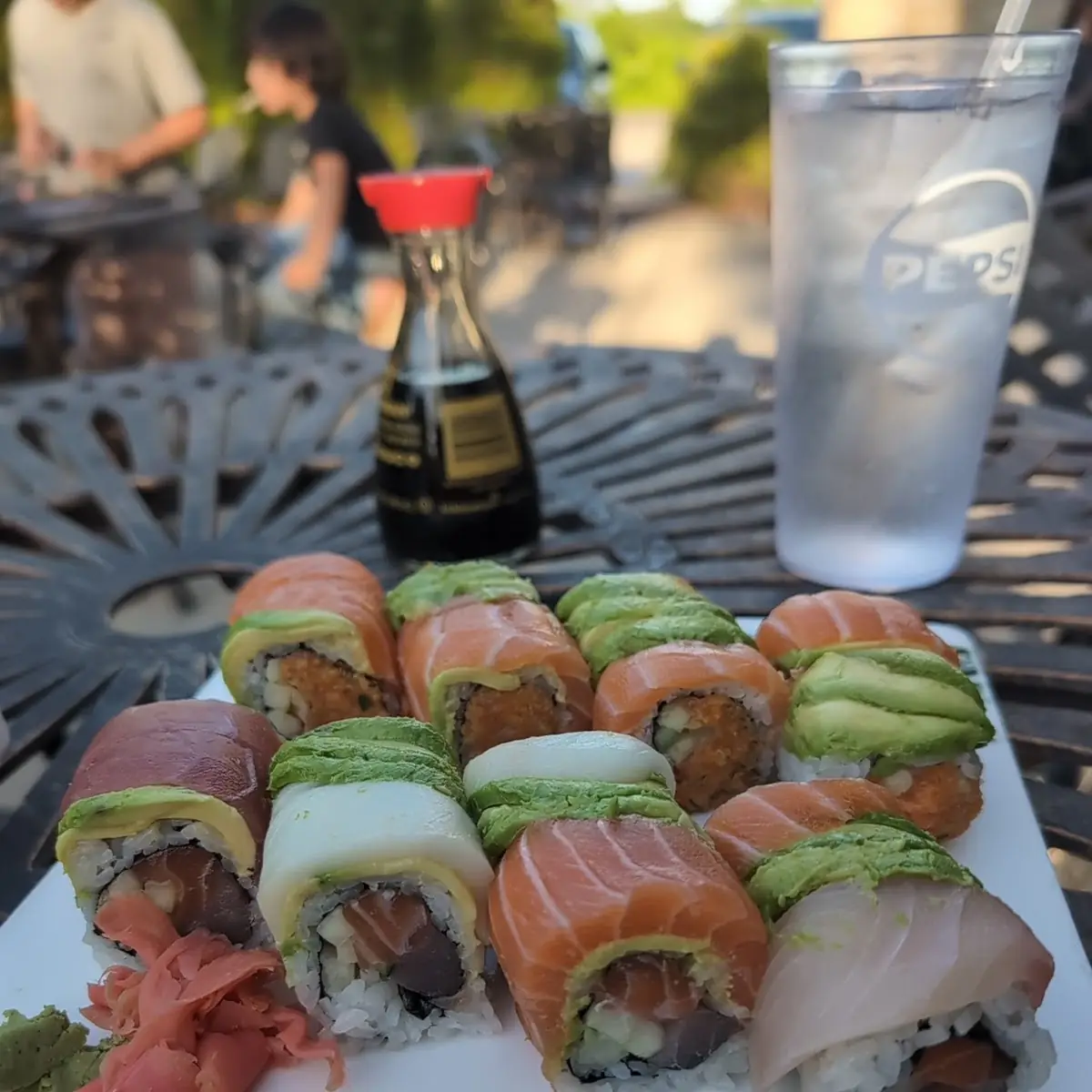Rainbow Roll and Sunset Roll