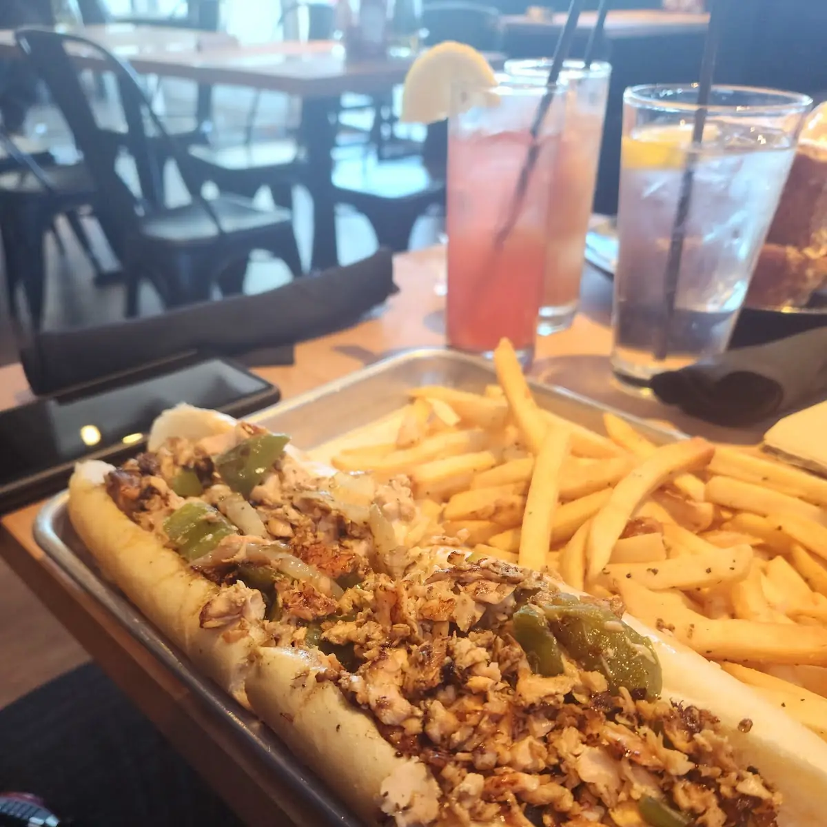 Jerk Salmon Cheese Steak