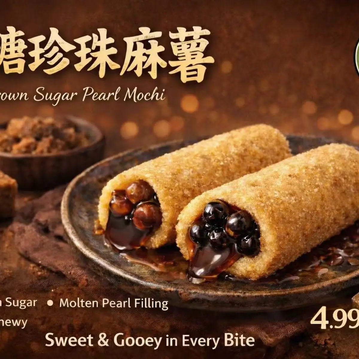 Brown Sugar Pearl Mochi Snack