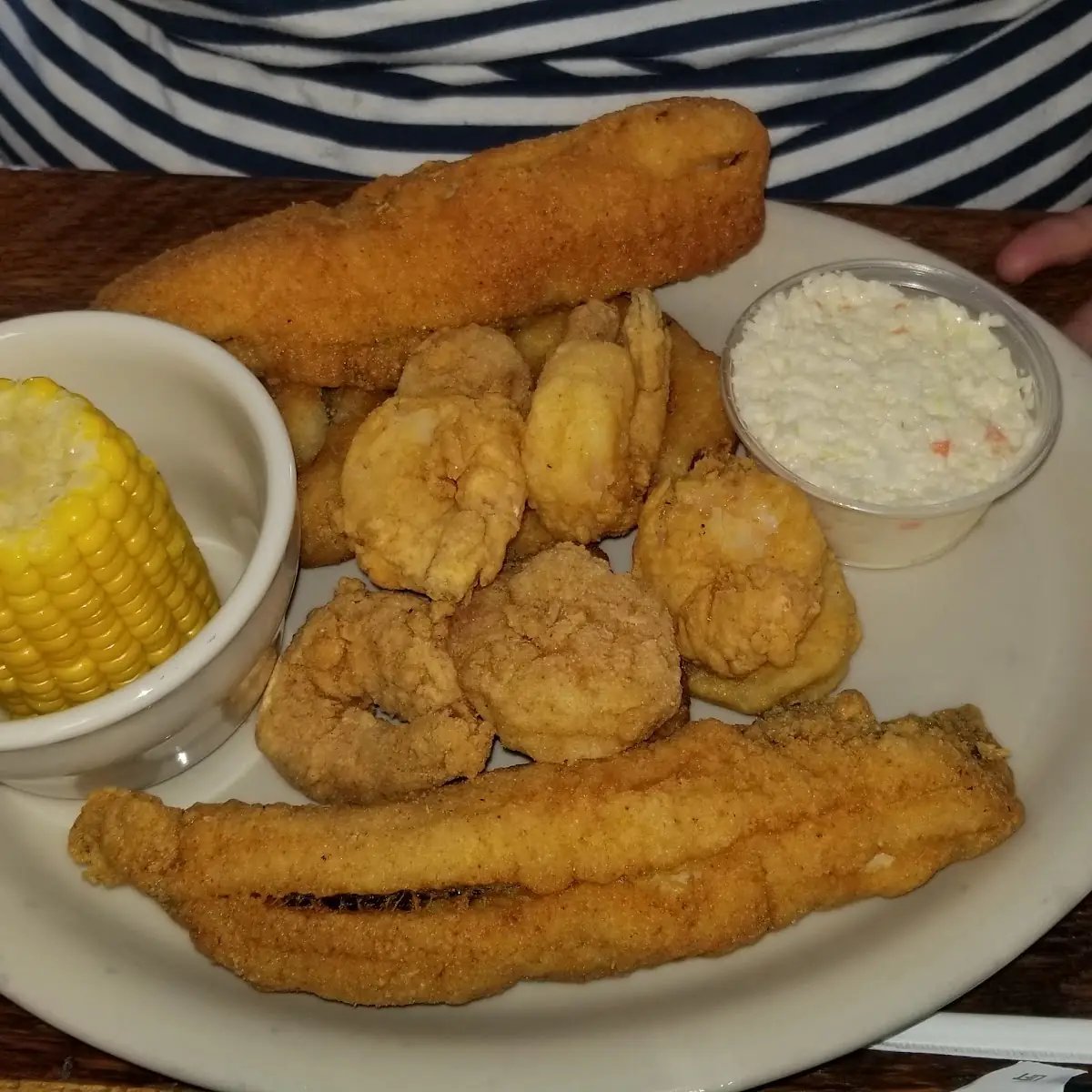 Jumbo Shrimp and Fried Flounder Combo