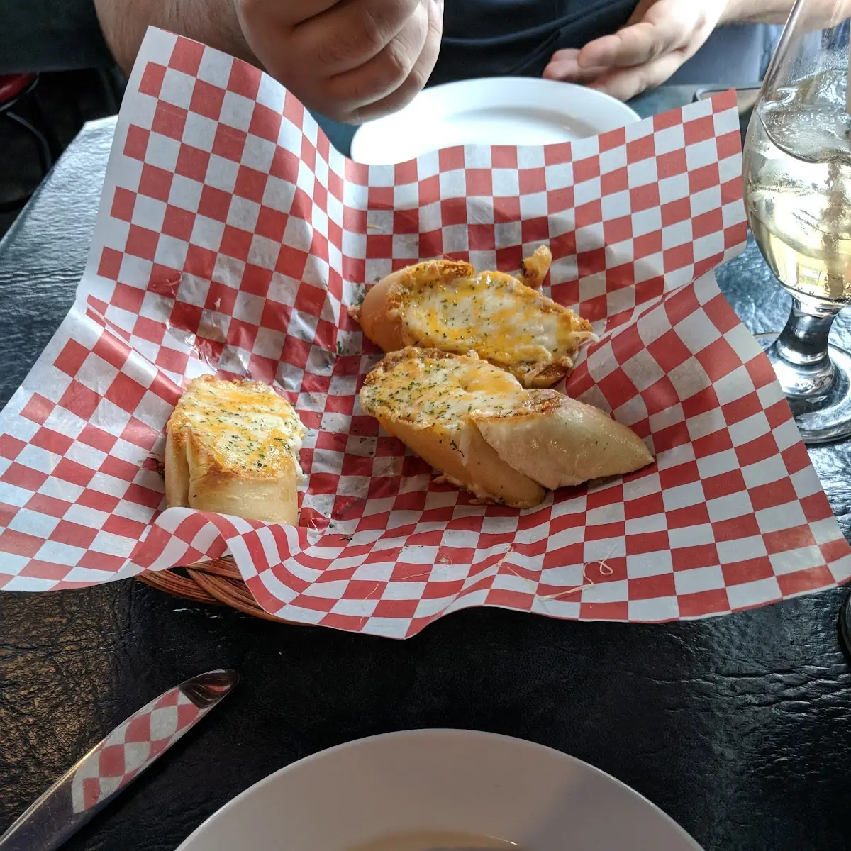 Garlic Bread with Cheese, Scuttlebutt Tap & Eatery