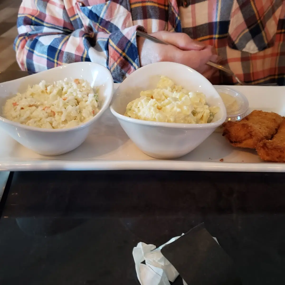 Fish Potato Salad Coleslaw