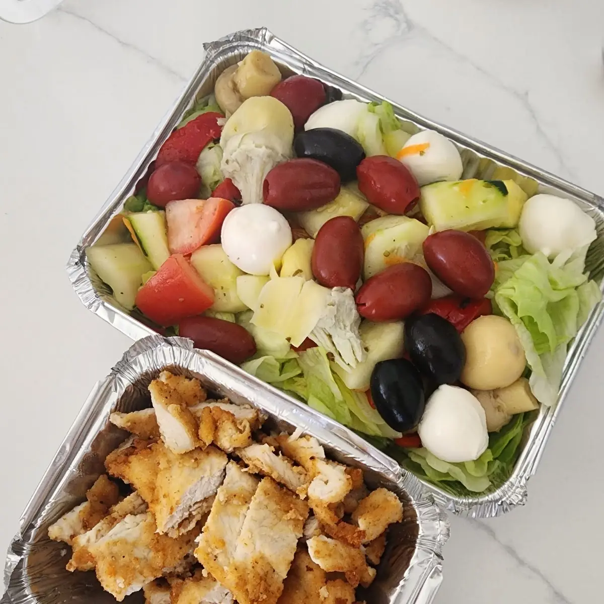 Chef Salad with Chicken Cutlet on the Side