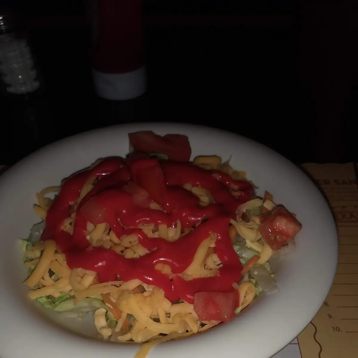 Side Salad with Monical's Light Salad Dressing