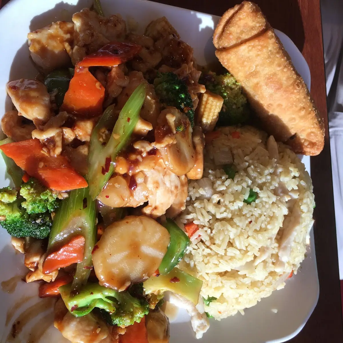 Garlic Chicken and Fried Rice