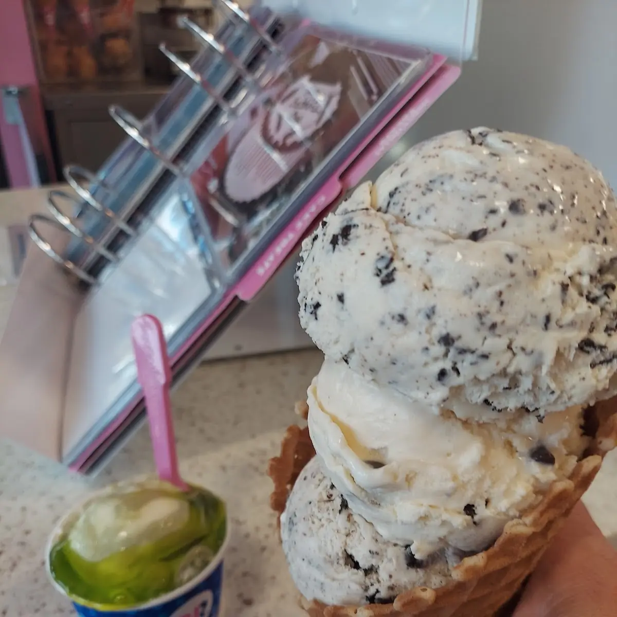 Triple Scoop in a Waffle Cone