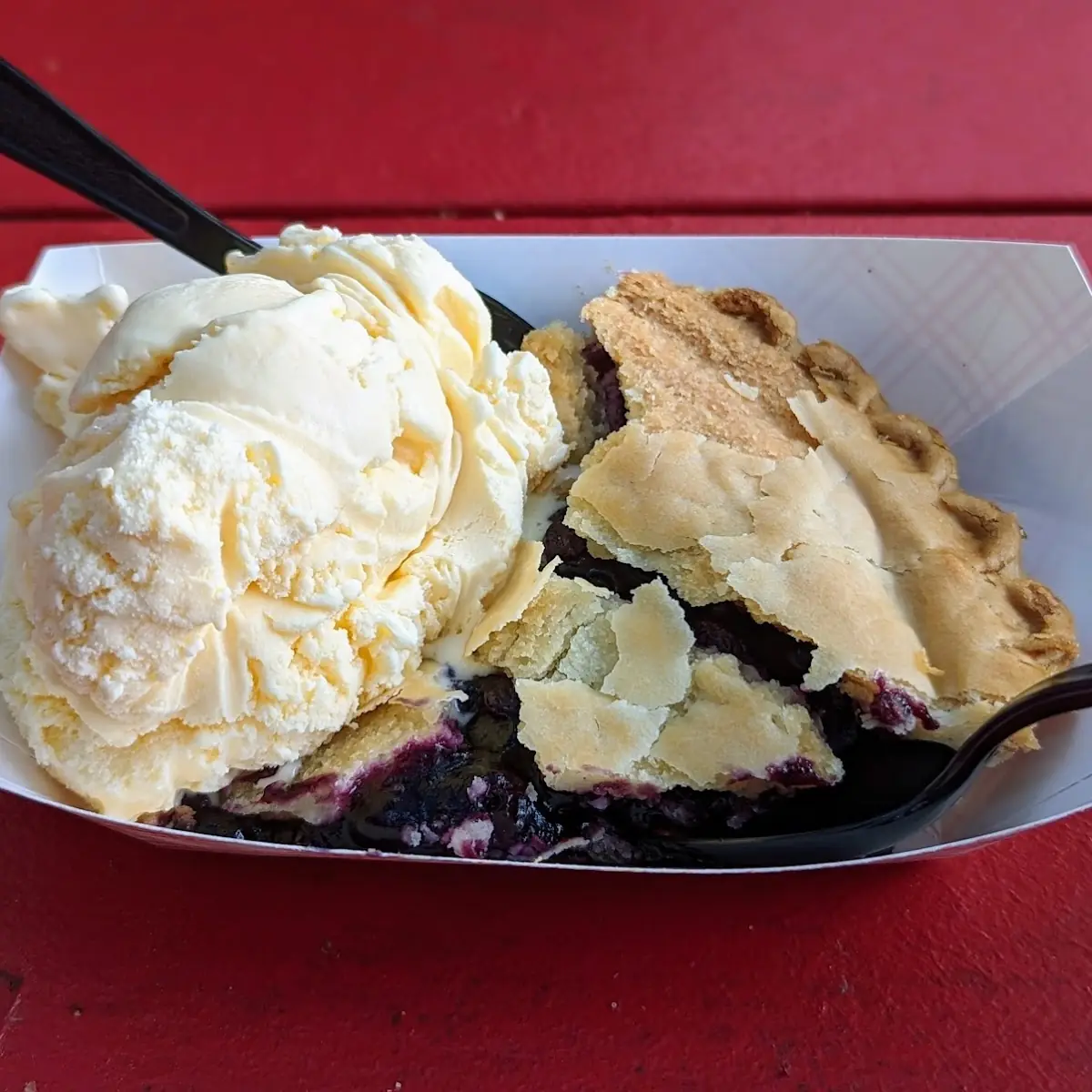 Blueberry Pie and Vanilla Ice Cream