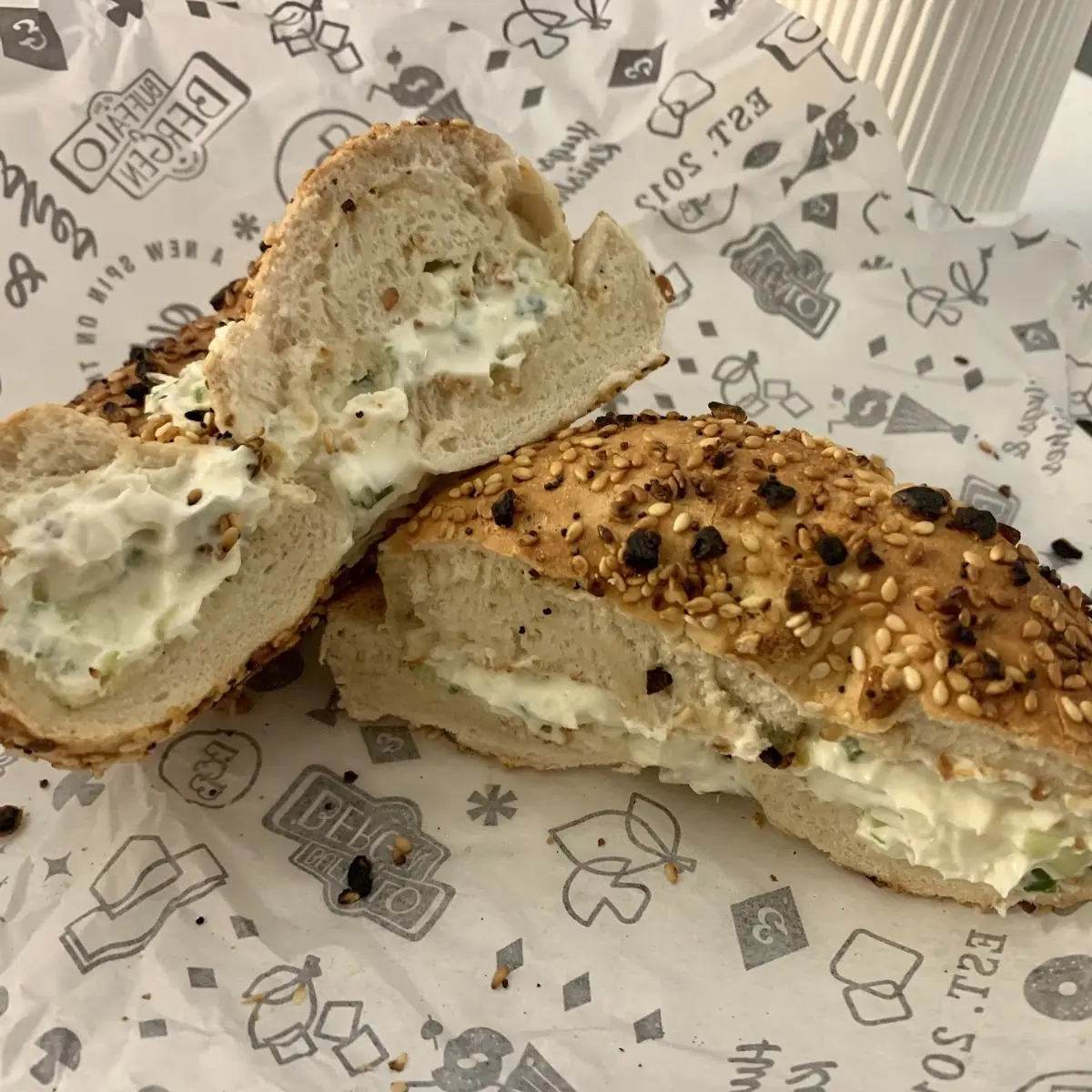 Everything Bagel with Scallion Cream Cheese