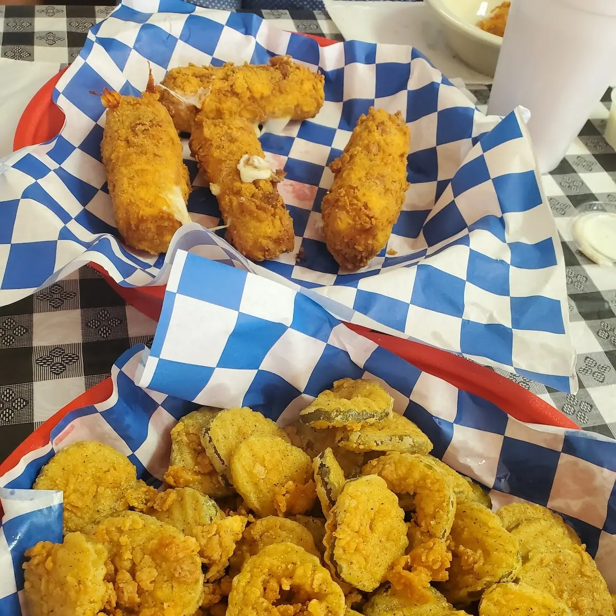 Fried Pickles and Cheese Sticks OH Soooo Dee-Licious