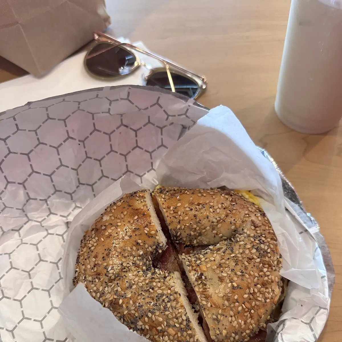 Bacon Egg and Cheese Bagel Sandwich