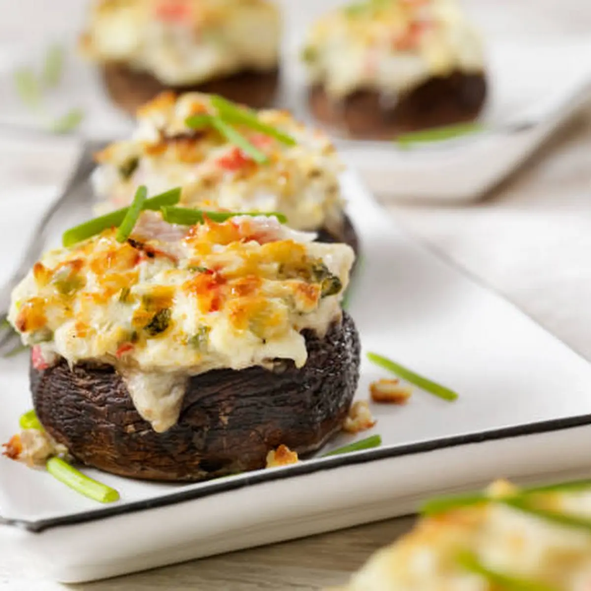 Buffalo Stuffed Mushrooms