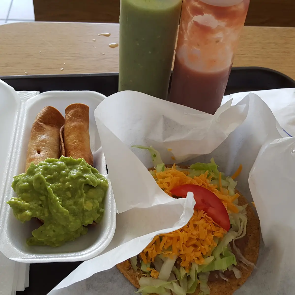 Chicken Flautas and Chicken Burrito
