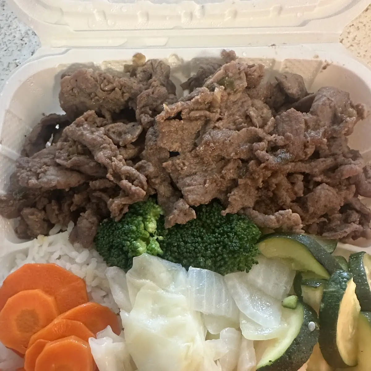 Meat and Vegetable Rice Bowl