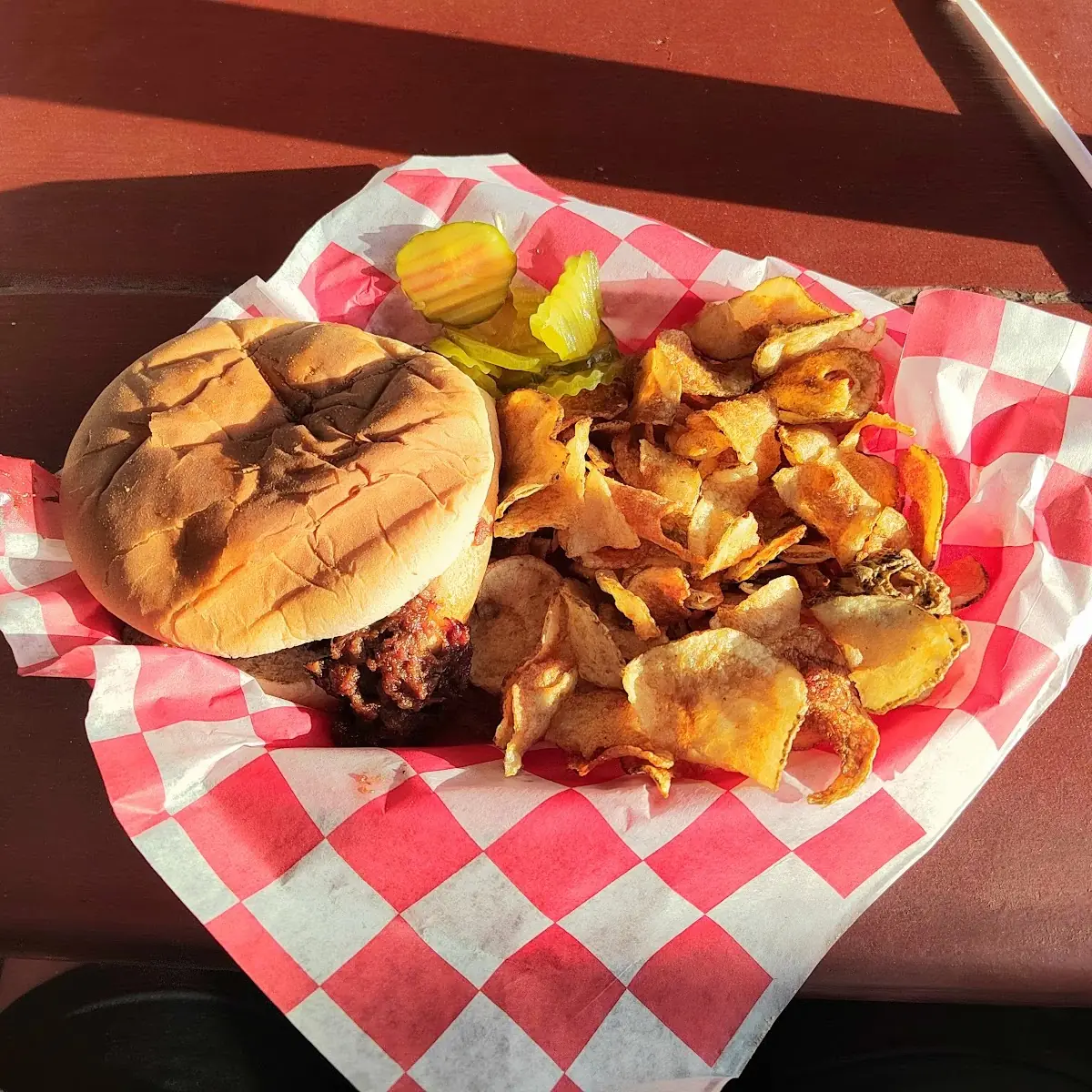 Bacon Cheeseburger with Chips