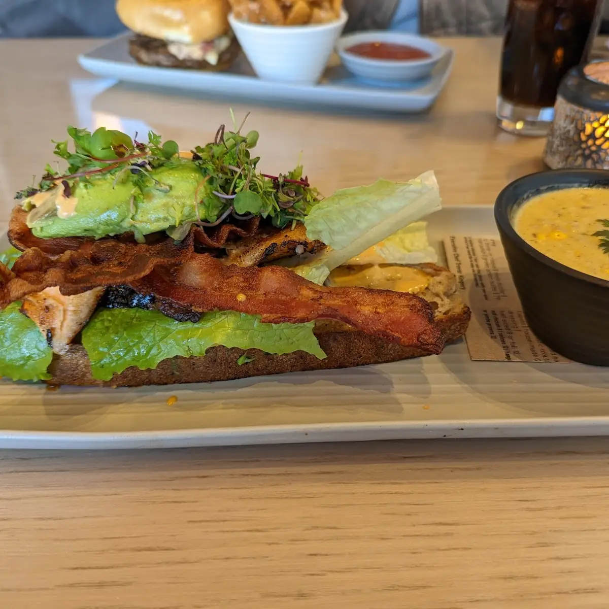 Open Faced Salmon blt