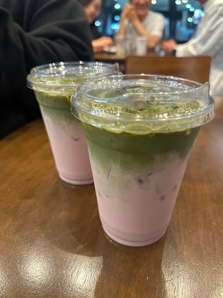 Iced Banana Cream Matcha Latte