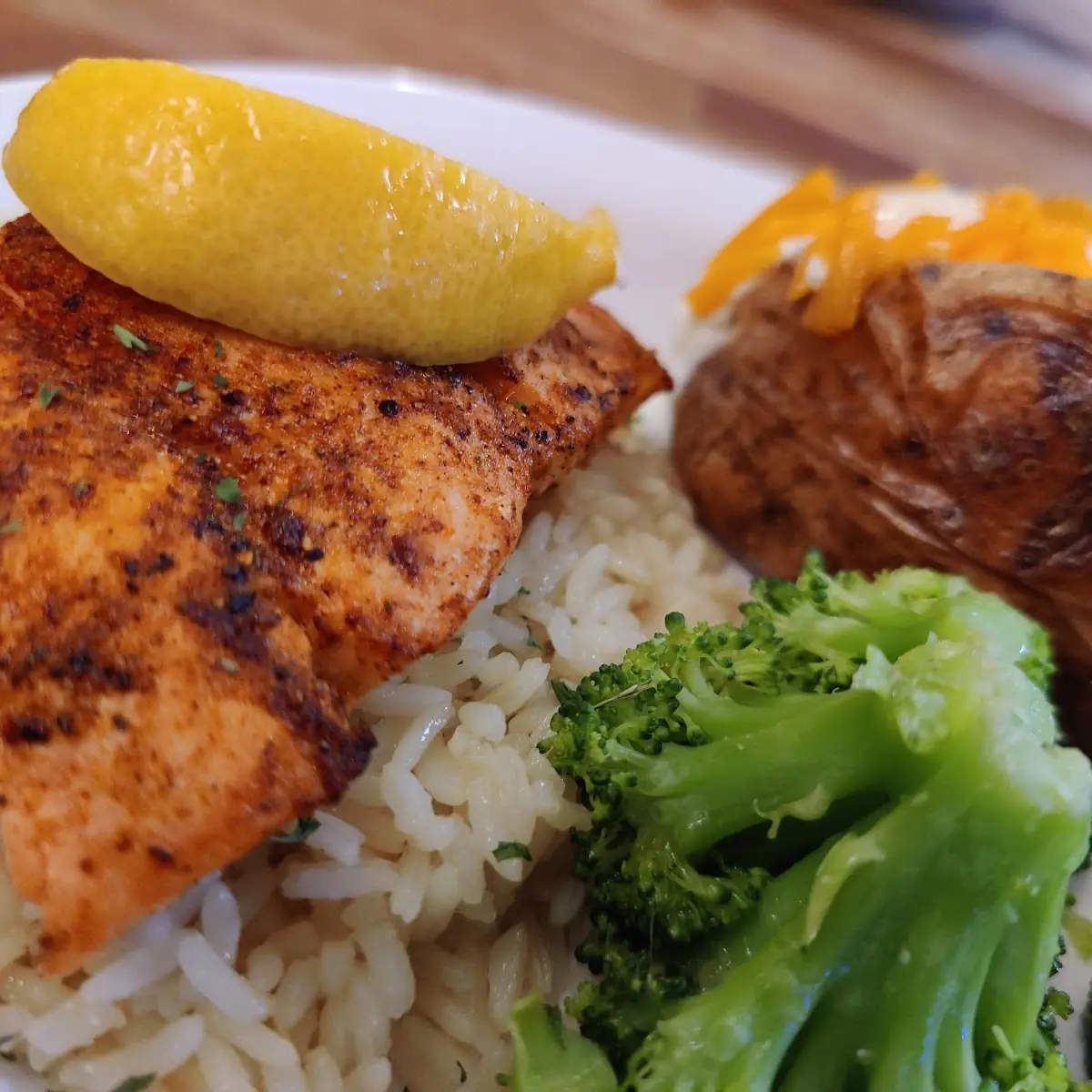 Salmon and Baked Potato