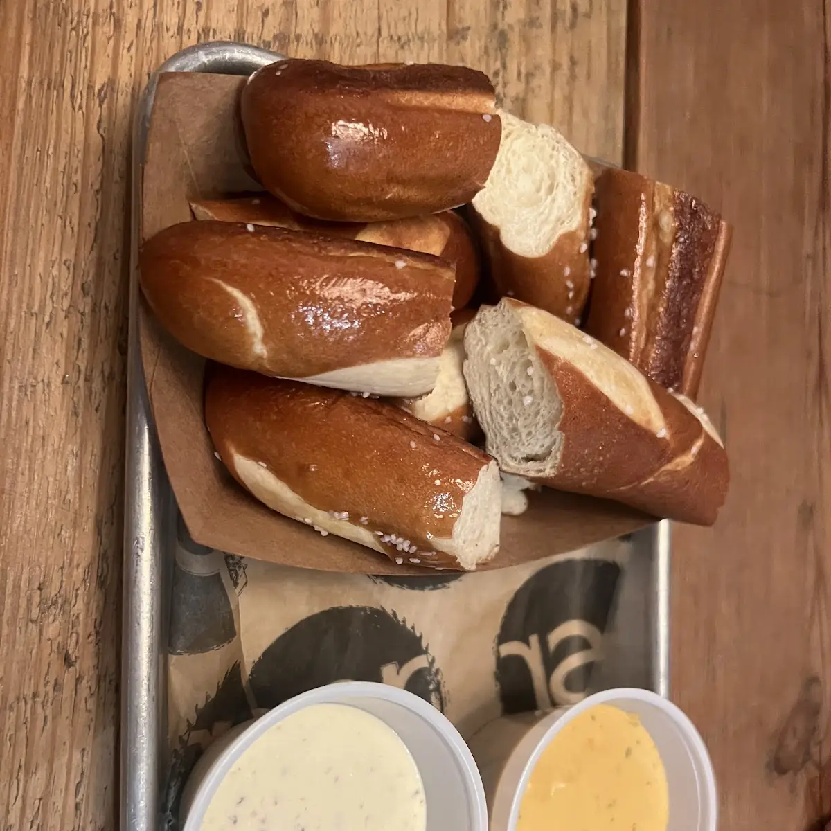 2 Pub Pretzels with Dips