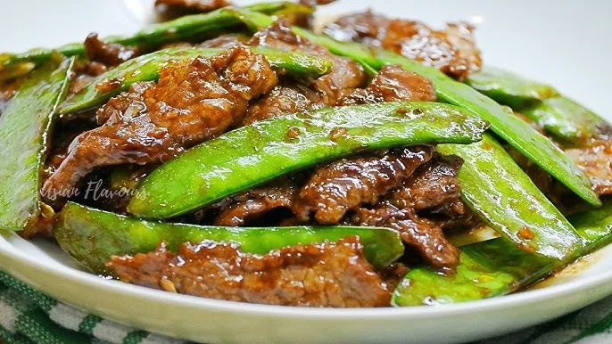 Beef with Snow Peas in Black Bean Sauce