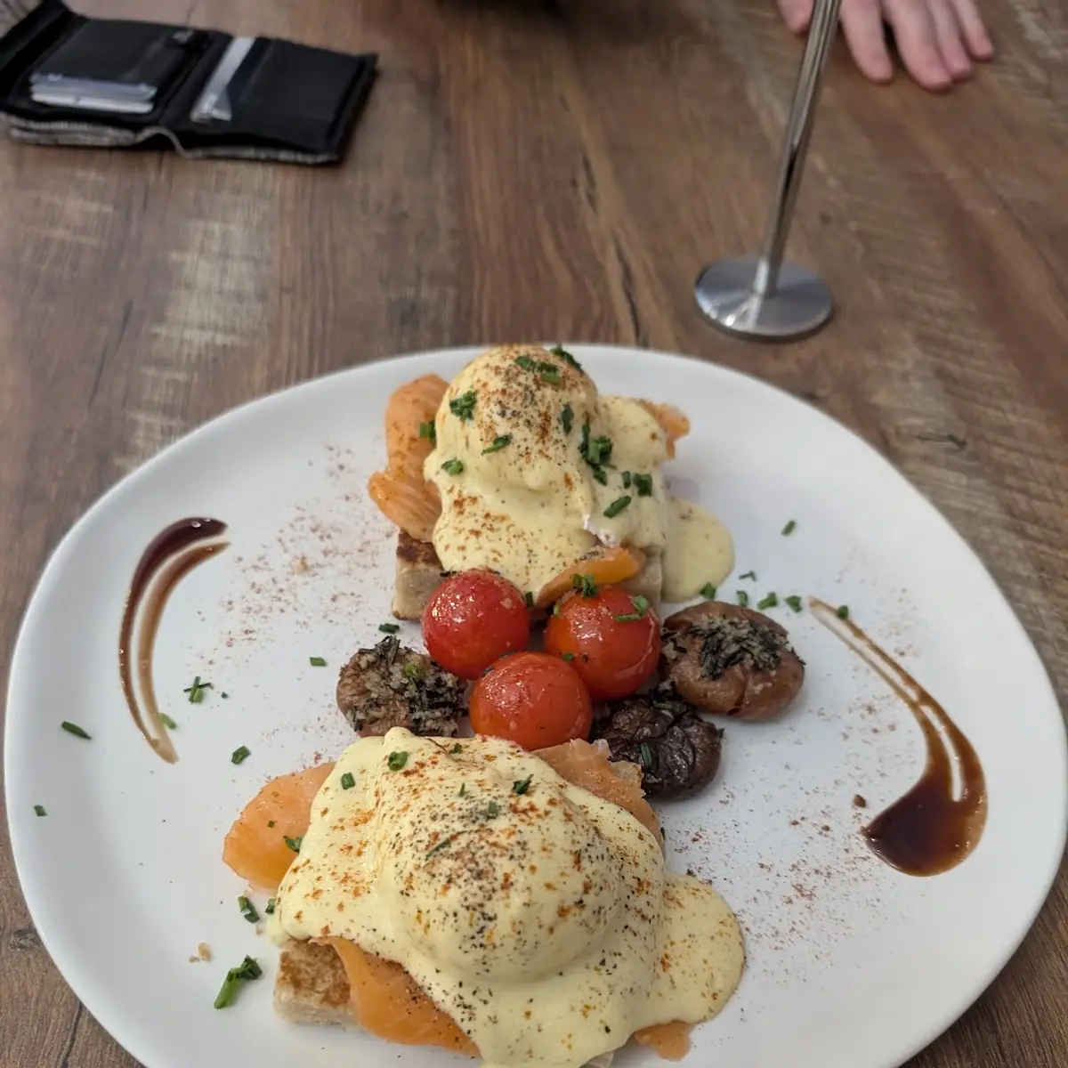 Blueberry Pancakes and Pulled Pork Benedict