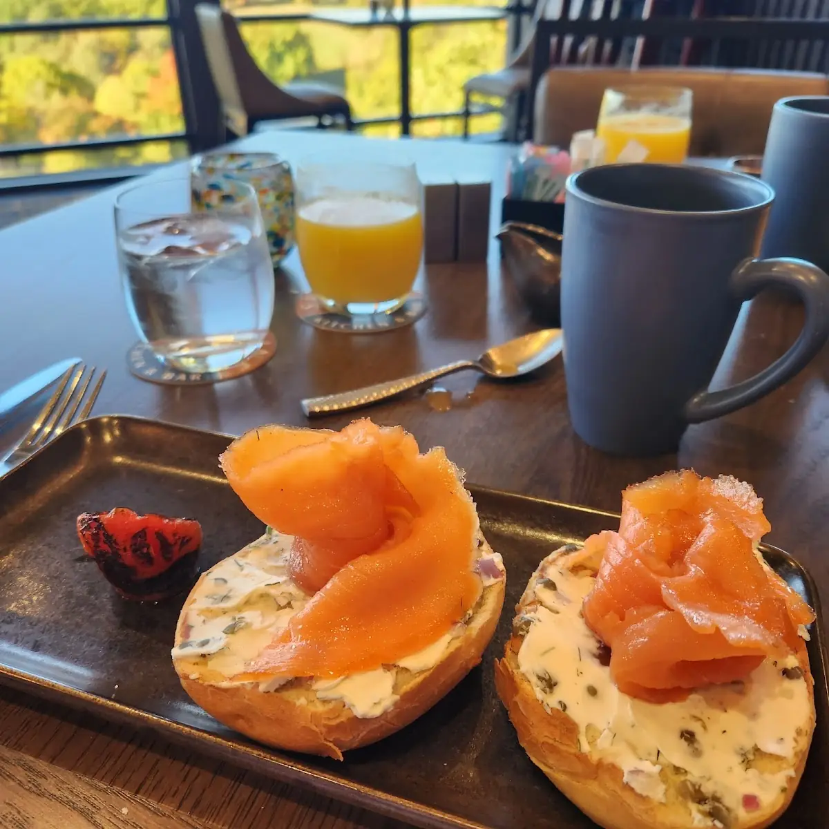 Salmon Bagel with Cream Cheese
