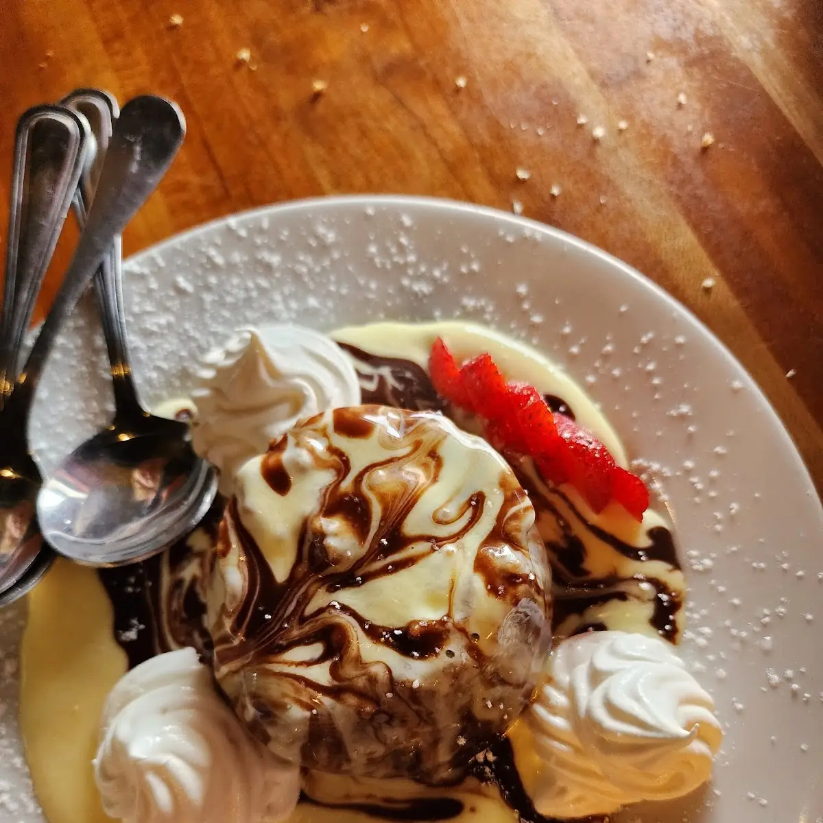 Warm Chocolate Bread Pudding