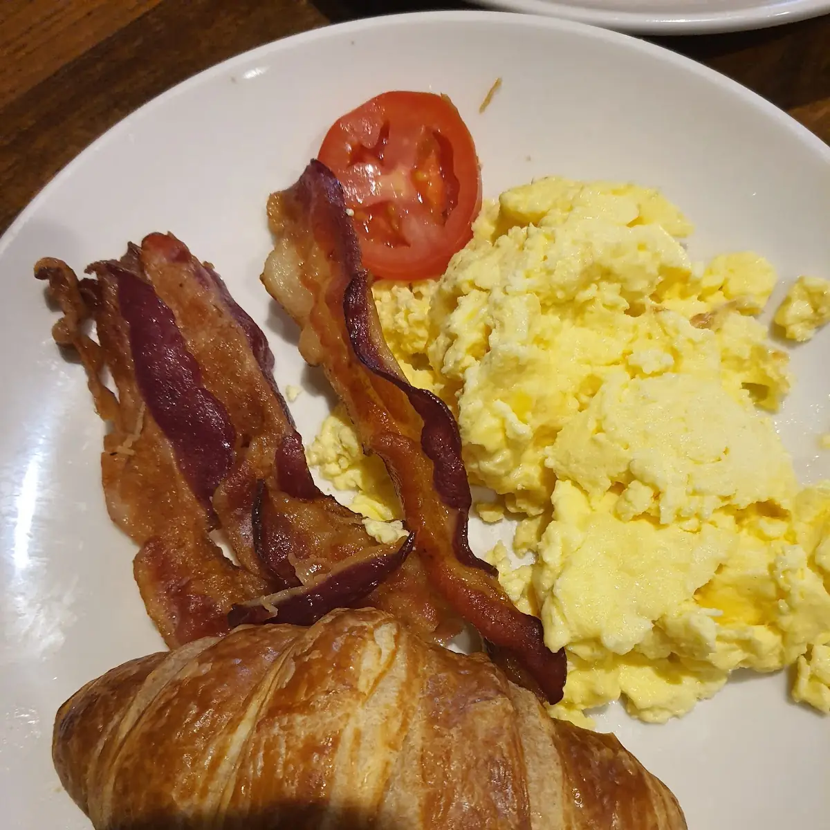 Bacon Eggs and Croissant