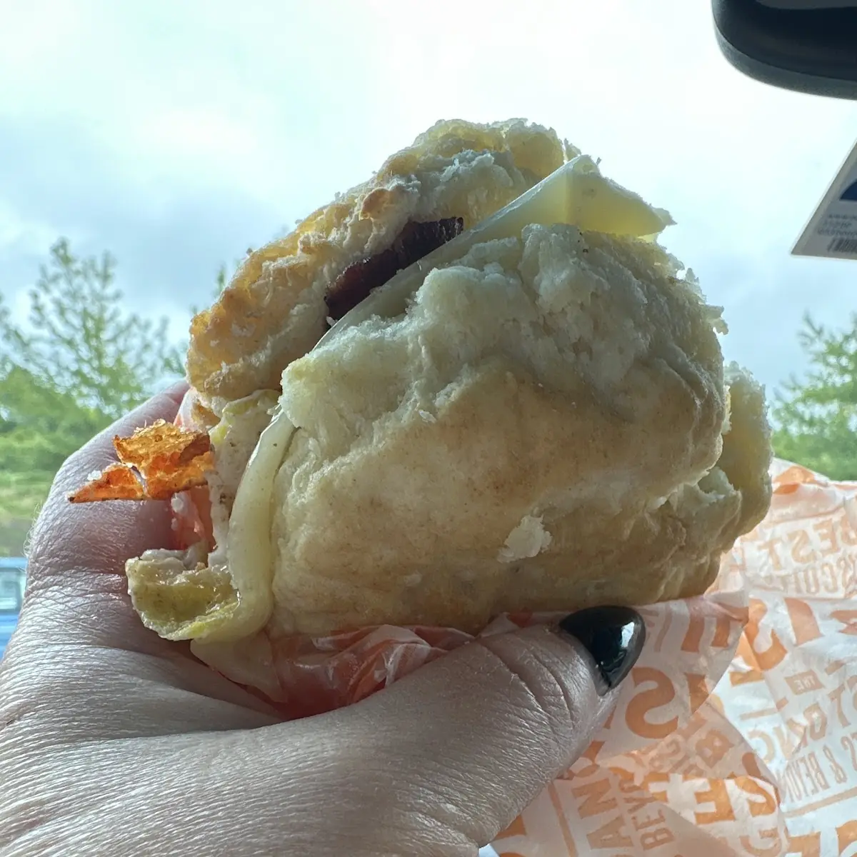 Bacon Eggs Cheese Biscuit Sandwich