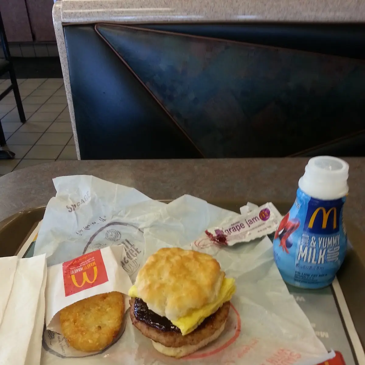 McDonald's Sausage Biscuit Breakfast Meal