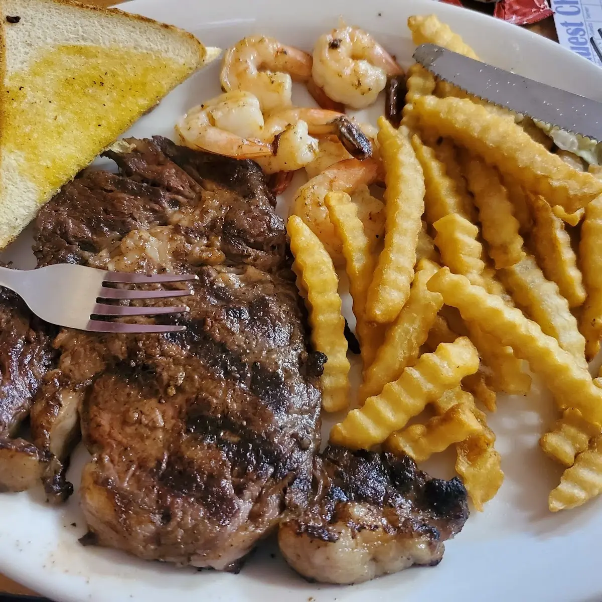 Steak and Shrimp Plate