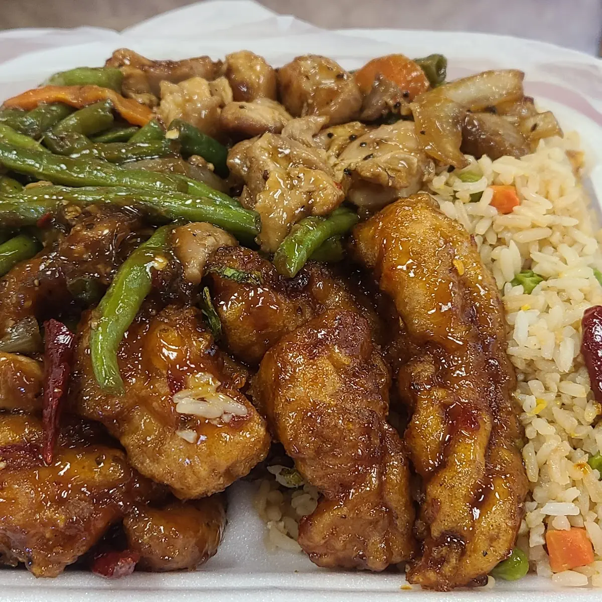 Orange Chicken and Pepper Chicken