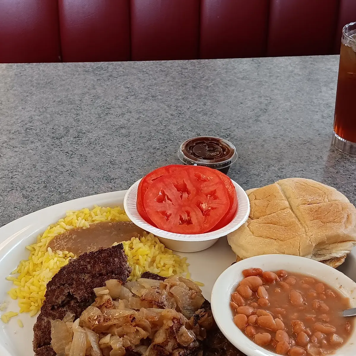 Vegetable Plate w Hamburger Steak and Gravy