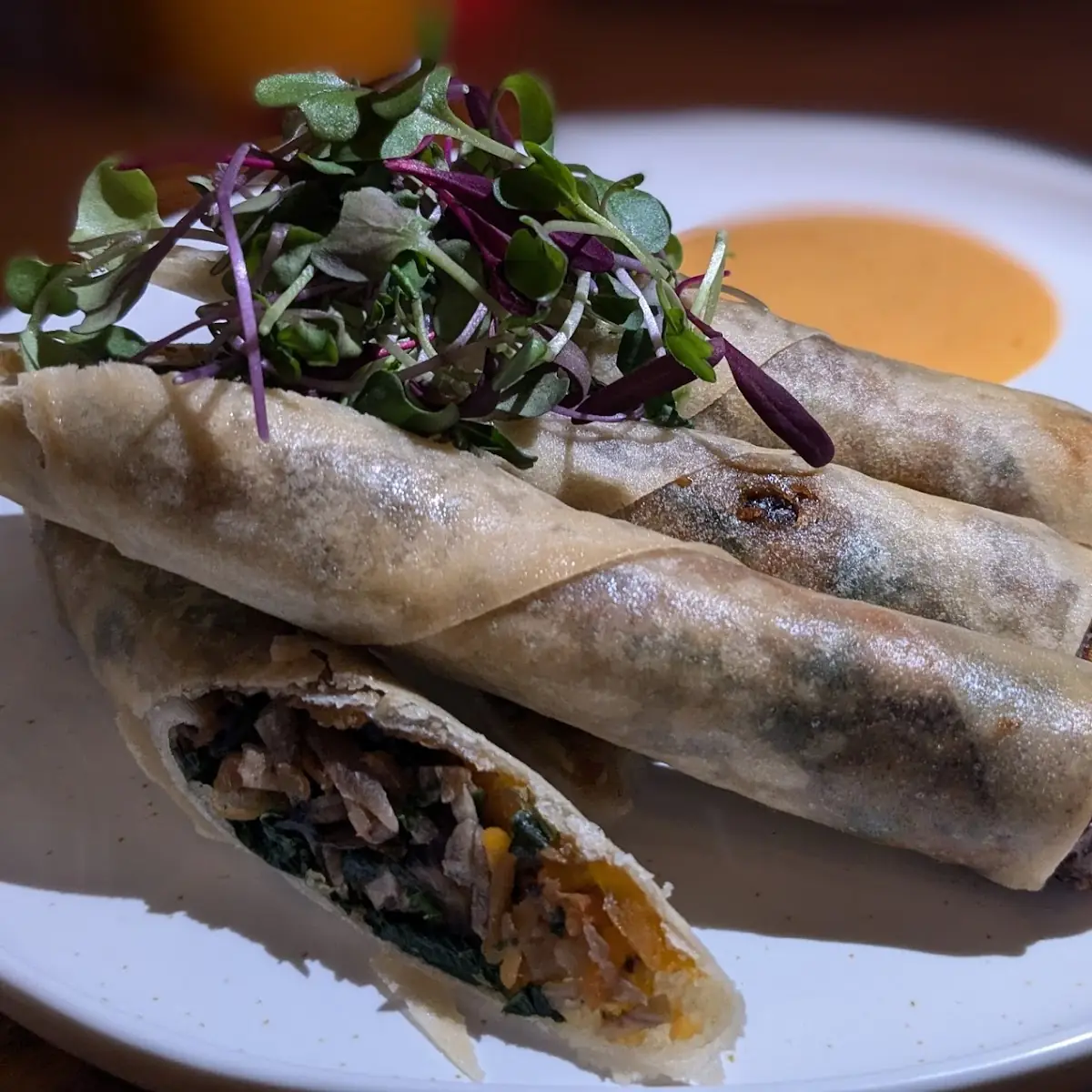 Vegetable Spring Rolls with Dipping Sauce