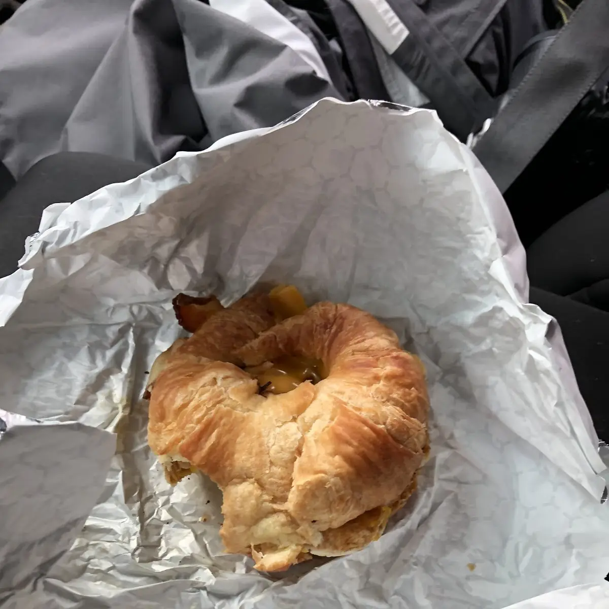Bacon Egg and Cheese Sandwich on Croissant