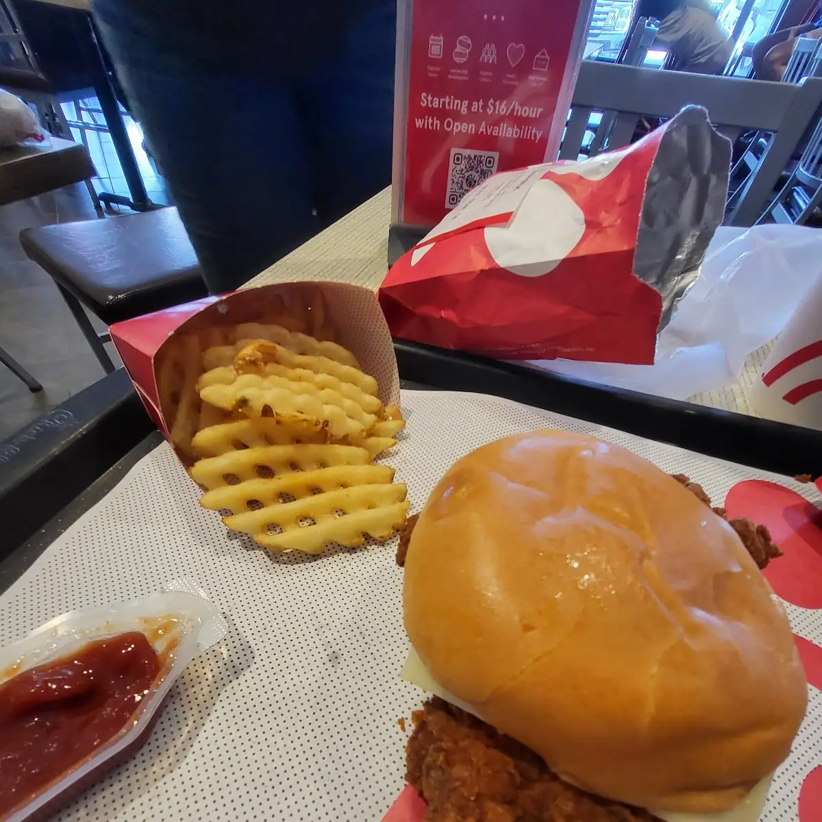 Spicy Chicken w Pepperjack Small Fry Small Drink