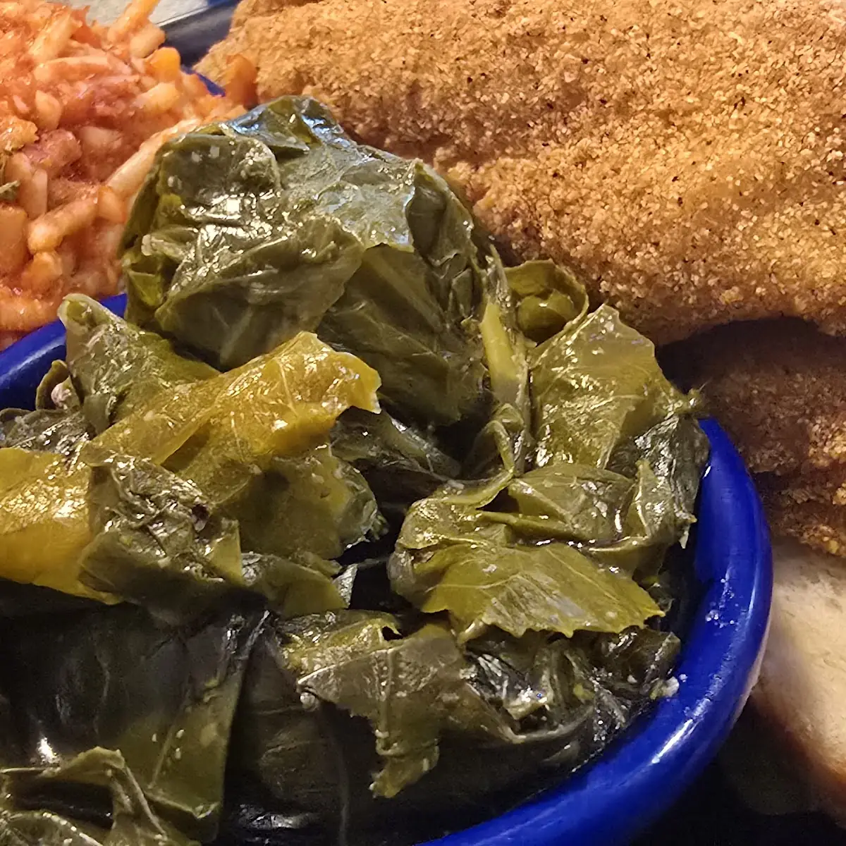 Collard Greens Spaghetti Catfish Fillet
