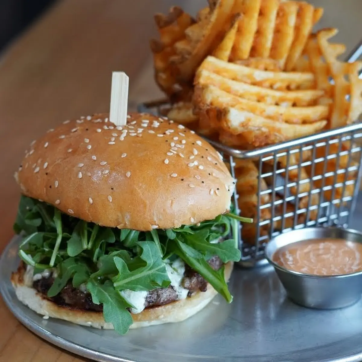 Burger and Waffle Cut Fries