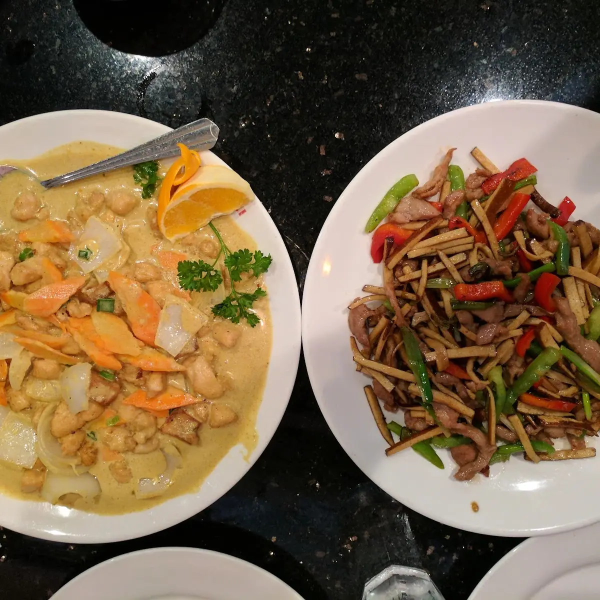 Curry Chicken and Baked Tofu with Pork