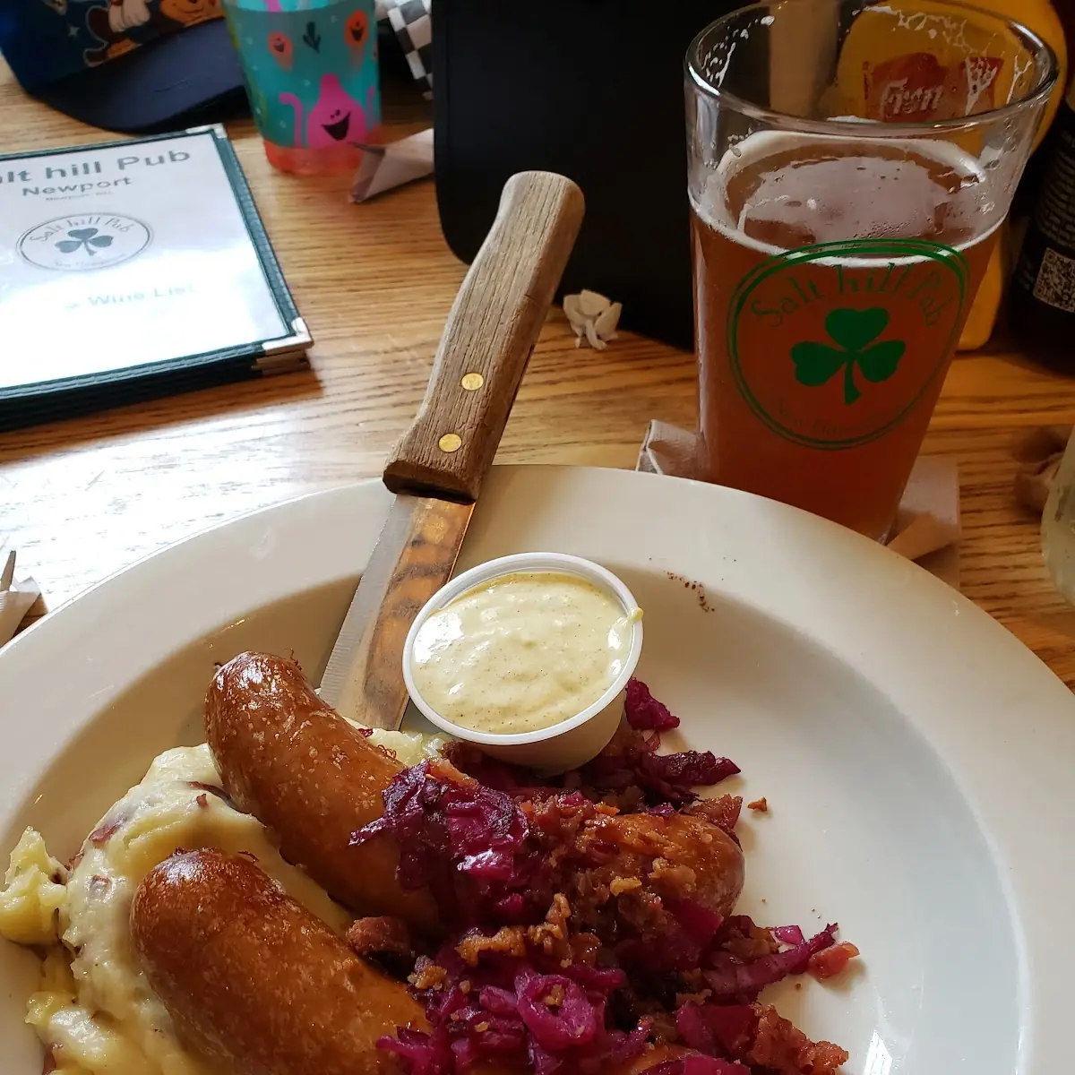 Bangers & Mash with Red Cabbage