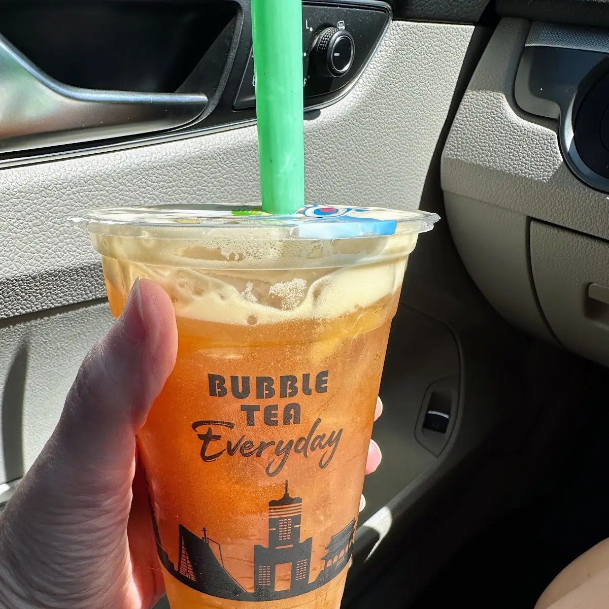 Black Peach Tea with Crystal Boba