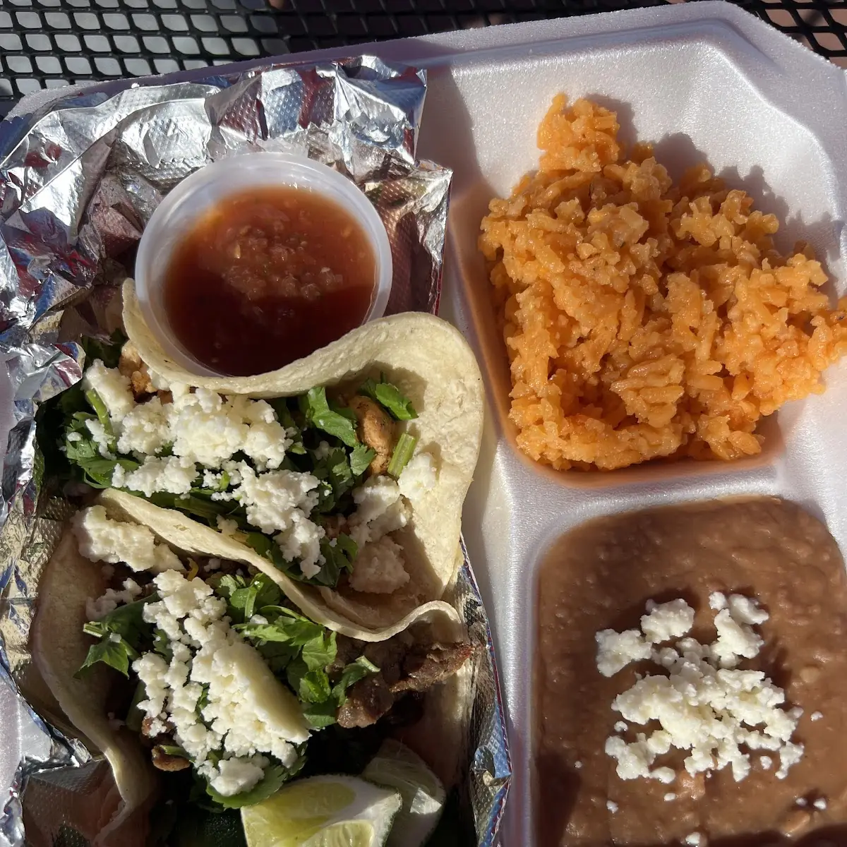 Taco w Rice & Beans